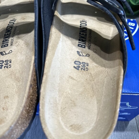 Birkenstock Arizona Leather Birko-Flor Women Size 39 US L 8 M 6 Black - Picture 6 of 9